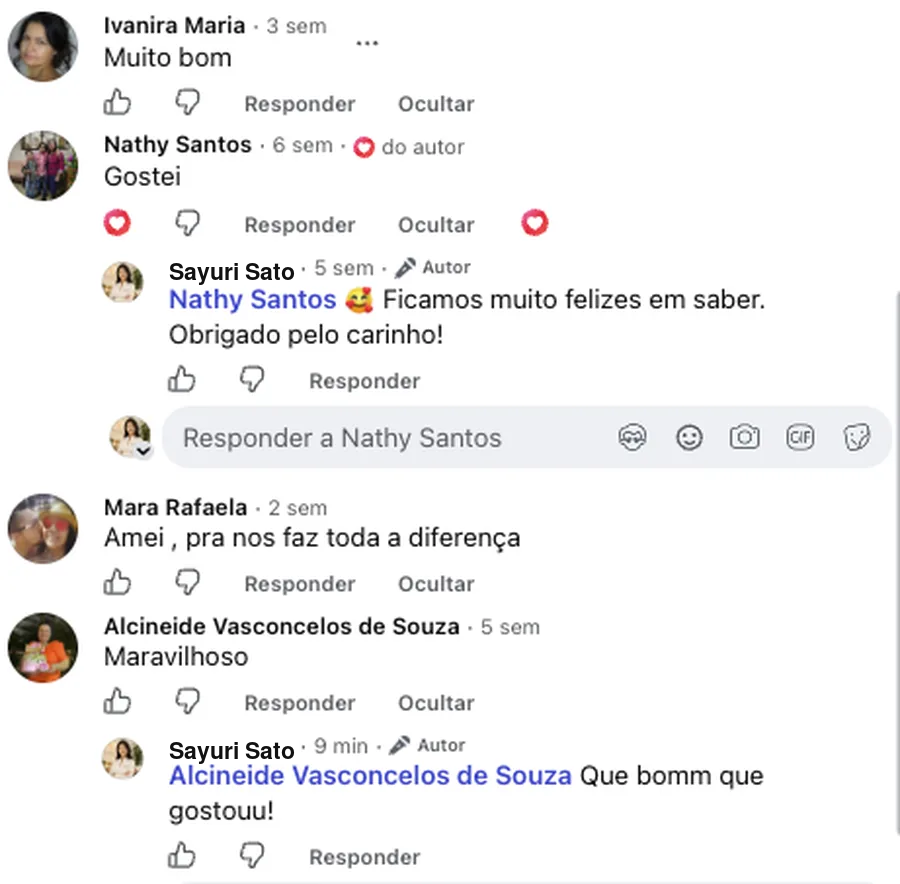 Depoimento de cliente sobre exercícios práticos