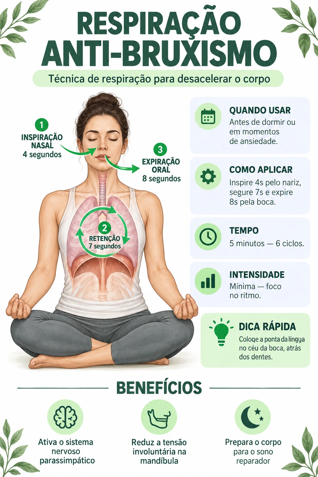 Técnica: Respiração Anti-Bruxismo — desacelerar o corpo